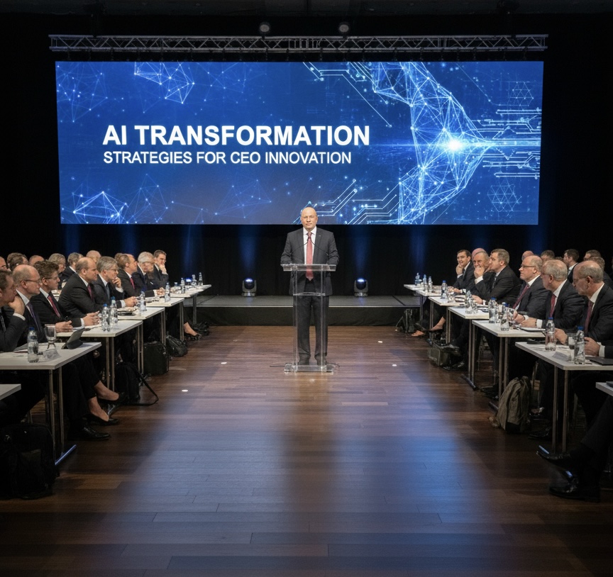 Me in Suit on Stage AI Meeting George Iacovacci, CEO AI Advisor on stage